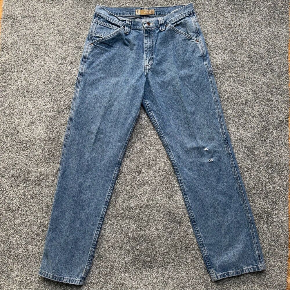 Lee Dungarees Vtg Y2K Carpenter Jeans Mens Size 32x32 Baggy Loose Wide Leg